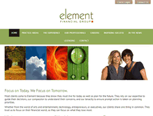 Tablet Screenshot of elementfinancialgroup.com